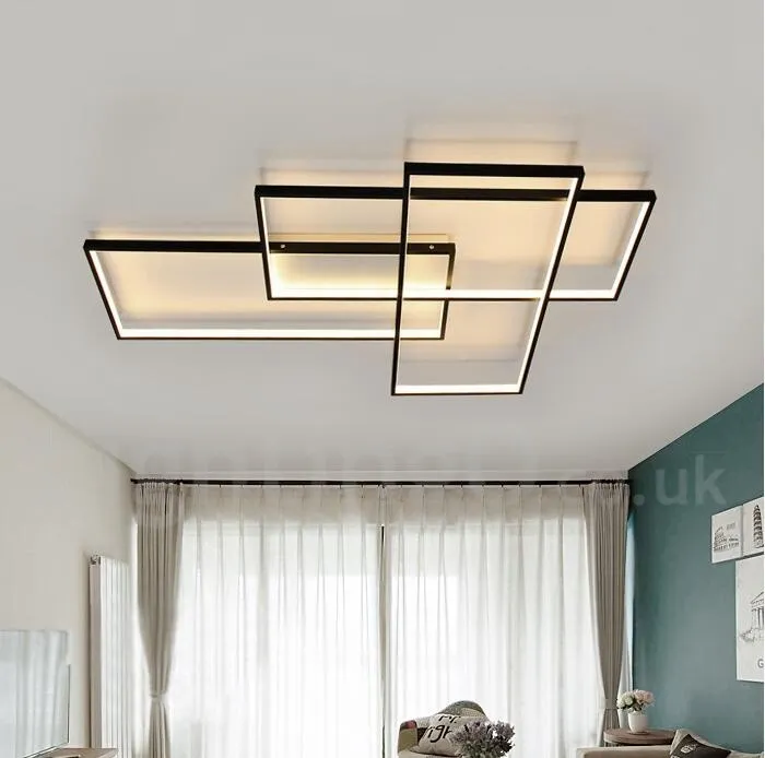 Big size led wall light frame in multiple rectangle shape